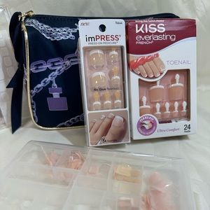 imPRESS KISS press on and glue on toenails